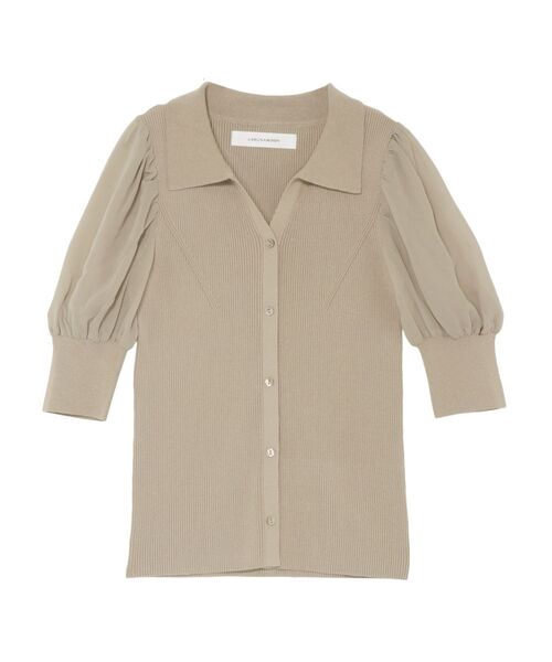 LAGUNAMOON（ラグナムーン）の「シャツカラードッキングニットプルオーバー（ニット/セーター・レディース・アイボリー/ブラック/モカ・FREE）」の19枚目の写真