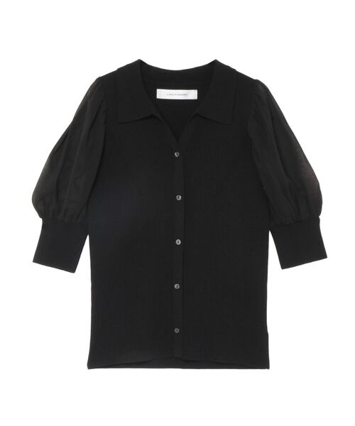 LAGUNAMOON（ラグナムーン）の「シャツカラードッキングニットプルオーバー（ニット/セーター・レディース・アイボリー/ブラック/モカ・FREE）」の20枚目の写真