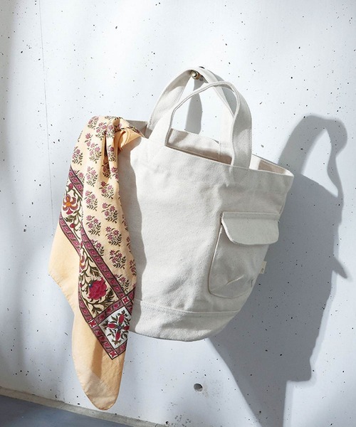 ROOTOTE（ルートート）の「ルートート/アップサイクルテキスタイル SN.デリ.リサイクルコットン-B（トートバッグ・レディース・ベージュ系その他/ブラック/グレー/ロイヤルブルー/テラコッタ/アイボリー/ターコイズブルー/カーキ/イエロー系その他・FREE）」の11枚目の写真