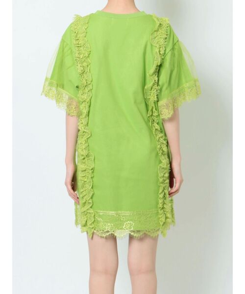 jouetie（ジュエティ）の「リメイクロックミニワンピース（ワンピース・レディース・ブラック/オフホワイト/グリーン・MEDIUM）」の11枚目の写真