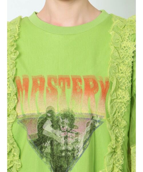 jouetie（ジュエティ）の「リメイクロックミニワンピース（ワンピース・レディース・ブラック/オフホワイト/グリーン・MEDIUM）」の12枚目の写真