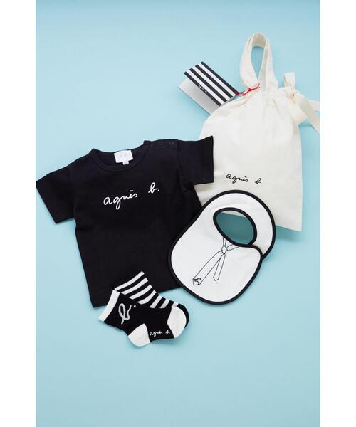 agnes b.（アニエスベー）の「ベビー ロゴ コットン 半袖 Tシャツ（Tシャツ/カットソー・キッズ・ブラック・18M/2YEAR/1YEAR/6MONTH）」の4枚目の写真