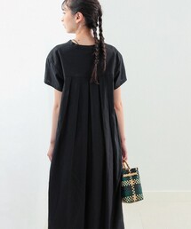 Ray BEAMS | Ray BEAMS / 綿麻 バックタック ワンピース(ワンピース)