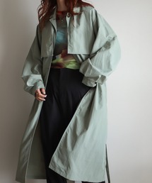 COURO | ヨーク付き２ｗａｙカラーナイロンステンカラーコート(ステンカラーコート)