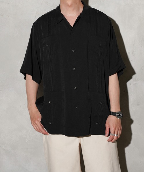 SUNNY  SPORTS（サニースポーツ）の「SUNNY SPORTS / サニースポーツ CUBAN SHIRT レーヨン キューバシャツ サマーシャツ（シャツ/ブラウス・メンズ・グリーン/ブラック/カーキ・LARGE/MEDIUM）」の11枚目の写真
