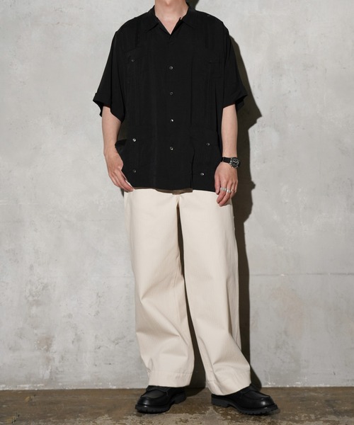 SUNNY  SPORTS（サニースポーツ）の「SUNNY SPORTS / サニースポーツ CUBAN SHIRT レーヨン キューバシャツ サマーシャツ（シャツ/ブラウス・メンズ・グリーン/ブラック/カーキ・LARGE/MEDIUM）」の12枚目の写真