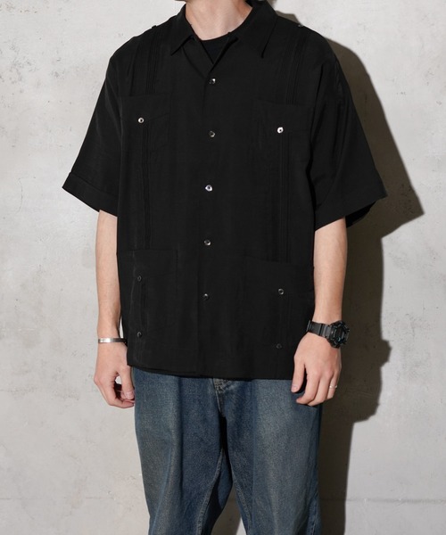 SUNNY  SPORTS（サニースポーツ）の「SUNNY SPORTS / サニースポーツ CUBAN SHIRT レーヨン キューバシャツ サマーシャツ（シャツ/ブラウス・メンズ・グリーン/ブラック/カーキ・LARGE/MEDIUM）」の11枚目の写真