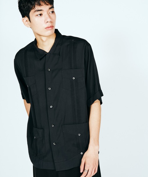 SUNNY  SPORTS（サニースポーツ）の「SUNNY SPORTS / サニースポーツ CUBAN SHIRT レーヨン キューバシャツ サマーシャツ（シャツ/ブラウス・メンズ・グリーン/ブラック/カーキ・LARGE/MEDIUM）」の5枚目の写真