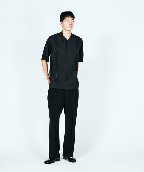 SUNNY  SPORTS（サニースポーツ）の「SUNNY SPORTS / サニースポーツ CUBAN SHIRT レーヨン キューバシャツ サマーシャツ（シャツ/ブラウス・メンズ・グリーン/ブラック/カーキ・LARGE/MEDIUM）」の6枚目の写真