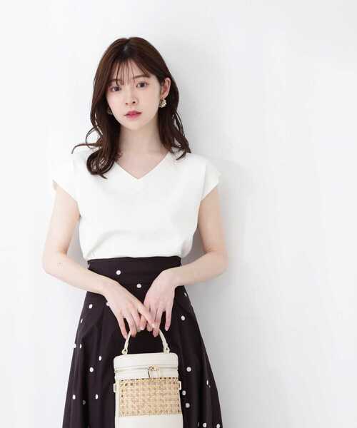 PROPORTION BODY DRESSING(プロポーションボディドレッシング)の「デコルテカットニット / 1213170502(ニット/セーター・レディース・ライトグリーン/ホワイト/ネイビー・FREE)」の14枚目の写真