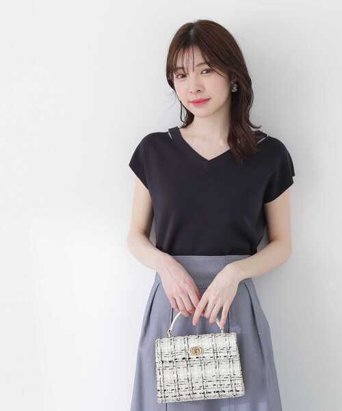PROPORTION BODY DRESSING(プロポーションボディドレッシング)の「デコルテカットニット / 1213170502(ニット/セーター・レディース・ライトグリーン/ホワイト/ネイビー・FREE)」の19枚目の写真