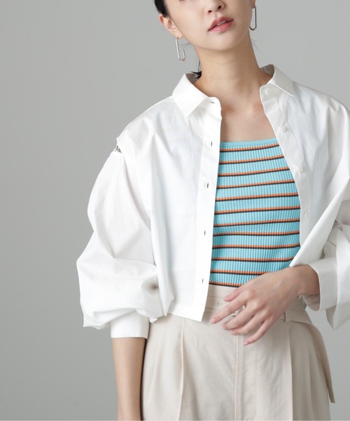 FREE'S MART(フリーズマート)の「◆マルチボーダースクエアネックタンク(タンクトップ・レディース・ブルー/ベージュ系その他・FREE)」の16枚目の写真