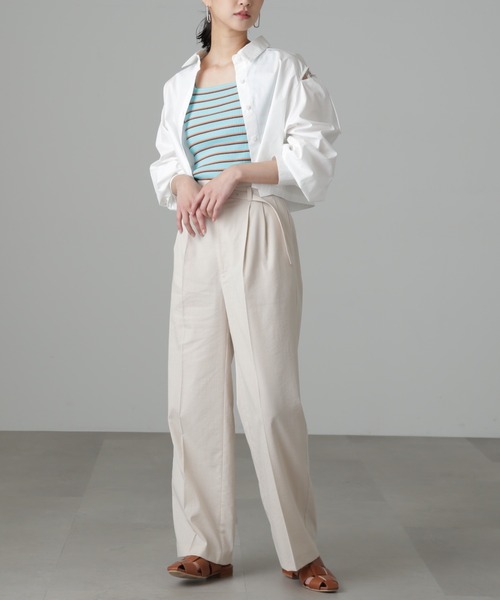 FREE'S MART(フリーズマート)の「◆マルチボーダースクエアネックタンク(タンクトップ・レディース・ブルー/ベージュ系その他・FREE)」の19枚目の写真