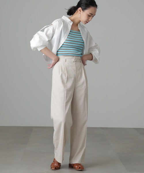 FREE'S MART(フリーズマート)の「◆マルチボーダースクエアネックタンク(タンクトップ・レディース・ブルー/ベージュ系その他・FREE)」の21枚目の写真