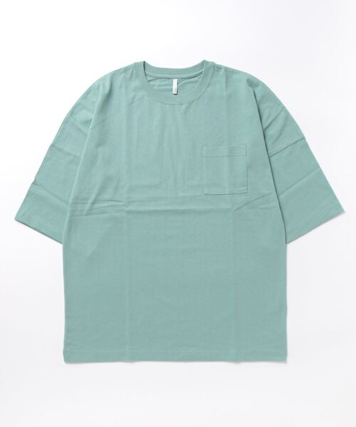 VIBGYOR(ヴィブジョー)の「ミドルウエイト天竺(BEY)(Tシャツ/カットソー・メンズ・ネイビー/ホワイト/グリーン/オレンジ系その他/ホワイト×ブラック/ブラック/エメラルド・MEDIUM/LARGE)」の5枚目の写真