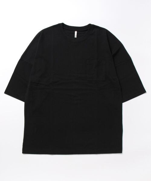 VIBGYOR(ヴィブジョー)の「ミドルウエイト天竺(BEY)(Tシャツ/カットソー・メンズ・ネイビー/ホワイト/グリーン/オレンジ系その他/ホワイト×ブラック/ブラック/エメラルド・MEDIUM/LARGE)」の3枚目の写真