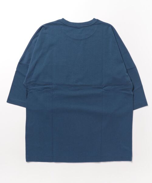VIBGYOR(ヴィブジョー)の「ミドルウエイト天竺(BEY)(Tシャツ/カットソー・メンズ・ネイビー/ホワイト/グリーン/オレンジ系その他/ホワイト×ブラック/ブラック/エメラルド・MEDIUM/LARGE)」の8枚目の写真