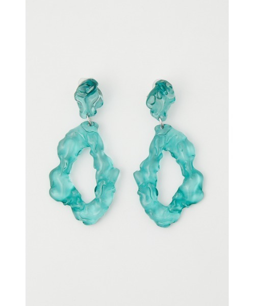 SLY（スライ）の「CLEAR DEFORMATION EARRINGS クリア ディフォーメーション イヤリング（イヤリング・レディース・グリーン/クリア・FREE）」の3枚目の写真