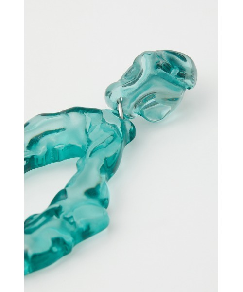 SLY（スライ）の「CLEAR DEFORMATION EARRINGS クリア ディフォーメーション イヤリング（イヤリング・レディース・グリーン/クリア・FREE）」の5枚目の写真