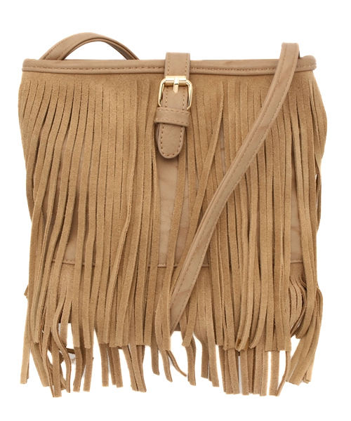 mystic（ミスティック）の「フリンジポシェット（ショルダーバッグ・レディース・キャメル/ベージュ/ピンク・ﾌﾘ-）」の2枚目の写真
