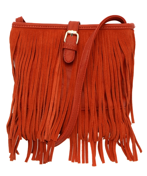 mystic（ミスティック）の「フリンジポシェット（ショルダーバッグ・レディース・キャメル/ベージュ/ピンク・ﾌﾘ-）」の3枚目の写真