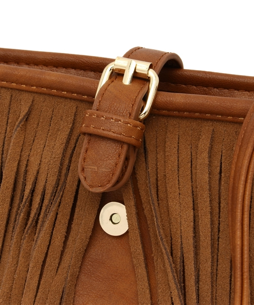 mystic（ミスティック）の「フリンジポシェット（ショルダーバッグ・レディース・キャメル/ベージュ/ピンク・ﾌﾘ-）」の13枚目の写真