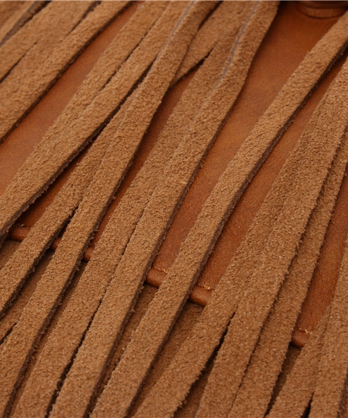 mystic（ミスティック）の「フリンジポシェット（ショルダーバッグ・レディース・キャメル/ベージュ/ピンク・ﾌﾘ-）」の8枚目の写真