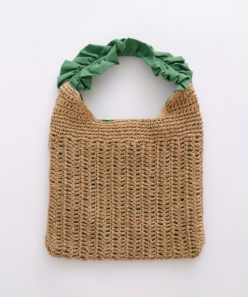 cache cache（カシュ カシュ）の「フリルワンハンドルトート（トートバッグ・レディース・ベージュ/ラベンダー/グリーン/ブラック・フリー）」の11枚目の写真