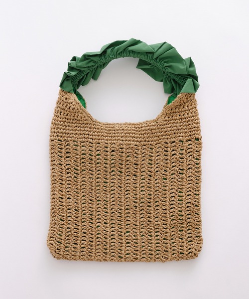 cache cache（カシュ カシュ）の「フリルワンハンドルトート（トートバッグ・レディース・ベージュ/ラベンダー/グリーン/ブラック・フリー）」の12枚目の写真