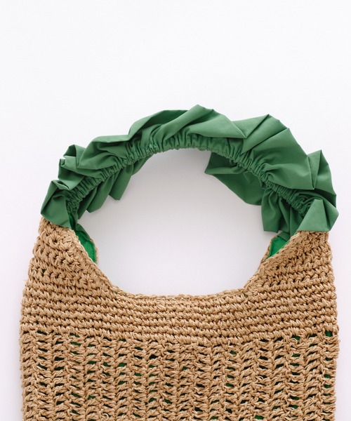 cache cache（カシュ カシュ）の「フリルワンハンドルトート（トートバッグ・レディース・ベージュ/ラベンダー/グリーン/ブラック・フリー）」の13枚目の写真