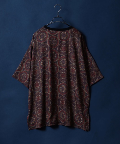 ANPAS（アンパス）の「Total Pattern Print Big Silhouette Thickness Oversized T-shirt/総柄プリント ビッグシルエット とろみTシャツ セットアップ対応（Tシャツ/カットソー・メンズ・グレー系その他/ブラック系その他3/ブラウン系その他2/ブラック系その他2/ブラウン系その他/ブラック系その他・L/M）」の18枚目の写真
