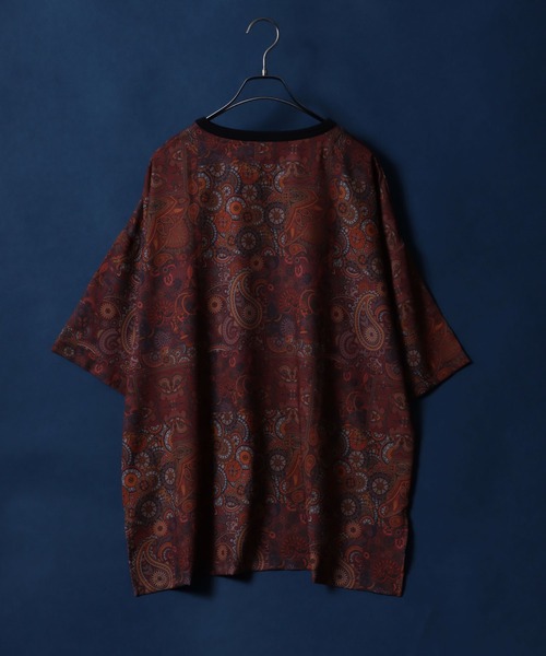 ANPAS（アンパス）の「Total Pattern Print Big Silhouette Thickness Oversized T-shirt/総柄プリント ビッグシルエット とろみTシャツ セットアップ対応（Tシャツ/カットソー・メンズ・グレー系その他/ブラック系その他3/ブラウン系その他2/ブラック系その他2/ブラウン系その他/ブラック系その他・L/M）」の17枚目の写真