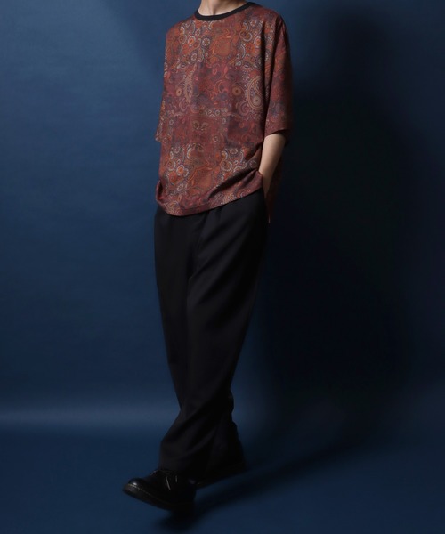 ANPAS（アンパス）の「Total Pattern Print Big Silhouette Thickness Oversized T-shirt/総柄プリント ビッグシルエット とろみTシャツ セットアップ対応（Tシャツ/カットソー・メンズ・グレー系その他/ブラック系その他3/ブラウン系その他2/ブラック系その他2/ブラウン系その他/ブラック系その他・L/M）」の10枚目の写真