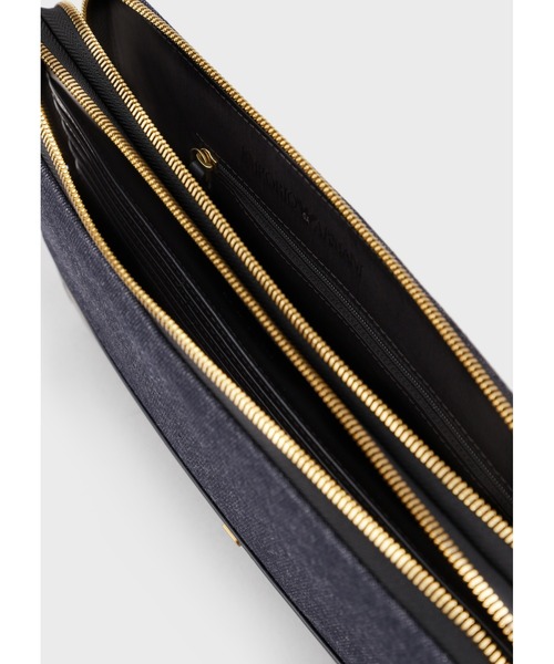 EMPORIO ARMANI（エンポリオアルマーニ）の「【エンポリオ アルマーニ】デニム カプセルコレクション ポシェット アルファロゴ（クラッチバッグ・メンズ・ダークインディゴブルー・FREE）」の3枚目の写真