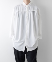 ato | BAND COLLAR GATHERED SHIRT(シャツ/ブラウス)