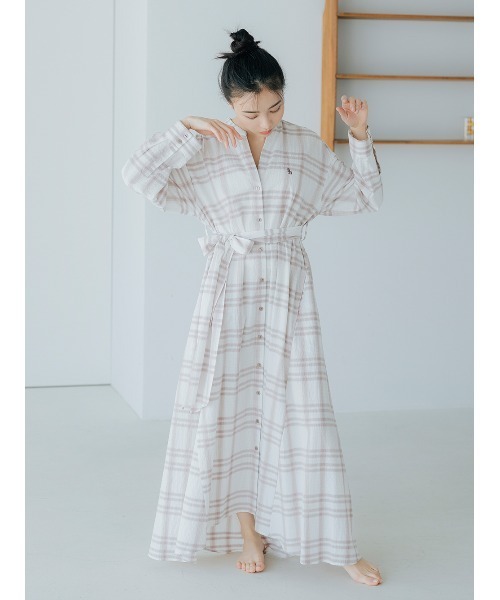 SNIDEL HOME（スナイデルホーム）の「【Airy Sucker】ロングワンピース