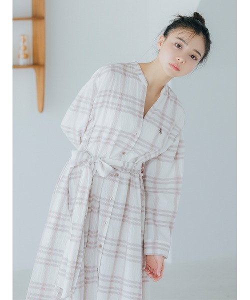 SNIDEL  新品 ワンピース 部屋着 SNIDEL HOME（スナイデルホーム）の「【Airy Sucker】ロングワンピース