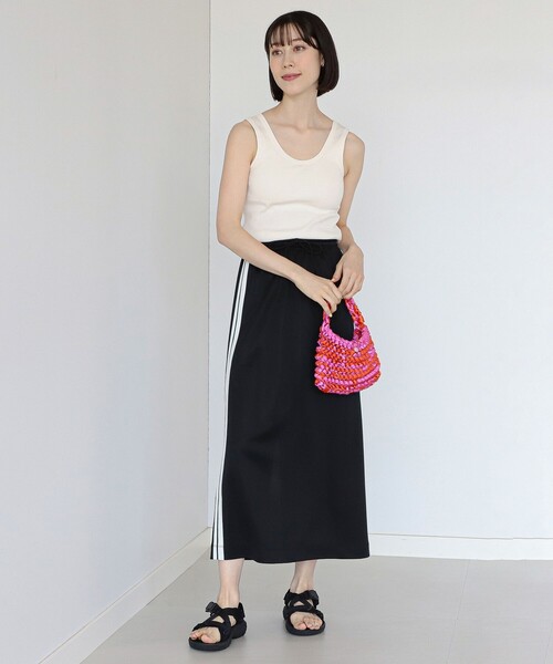 Ray BEAMS（レイビームス）の「Ray BEAMS / テレコ カップ付き タンクトップ（タンクトップ・レディース・オフホワイト/ブラック/ミント/ラベンダー・ONE SIZE）」の6枚目の写真