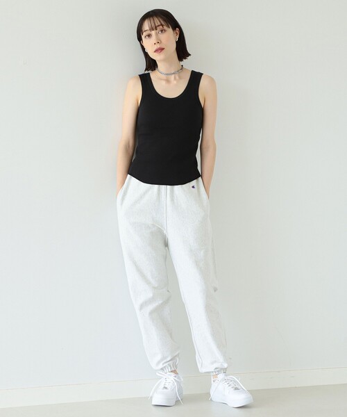 Ray BEAMS（レイビームス）の「Ray BEAMS / テレコ カップ付き タンクトップ（タンクトップ・レディース・オフホワイト/ブラック/ミント/ラベンダー・ONE SIZE）」の11枚目の写真