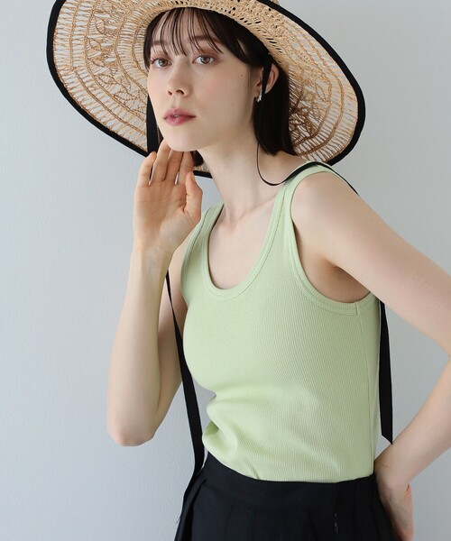 Ray BEAMS（レイビームス）の「Ray BEAMS / テレコ カップ付き タンクトップ（タンクトップ・レディース・オフホワイト/ブラック/ミント/ラベンダー・ONE SIZE）」の17枚目の写真