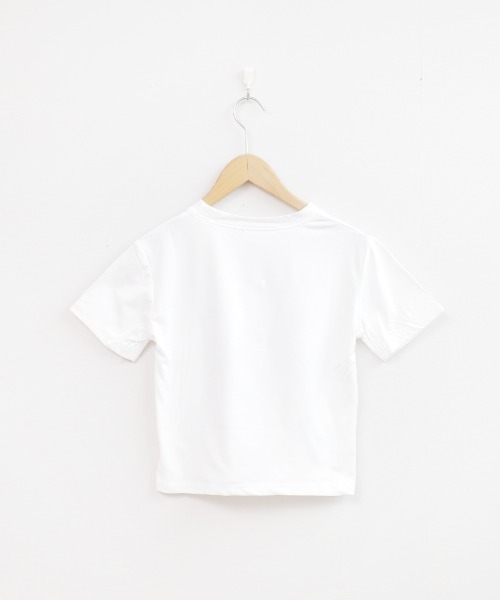 送料関税込★THE ATTICO★ロゴ入 クロップドコットン Tシャツ セール☆790円→550円 親子お揃いクロップド丈ロールアップ
