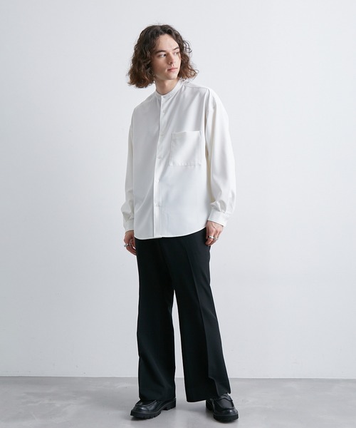 JUNRED(ジュンレッド)の「【influencer gucciさんコラボ】イージーフレアパンツ(スラックス・メンズ・チャコールグレー/ブラック/ブルー系その他4・S/M/L)」の15枚目の写真