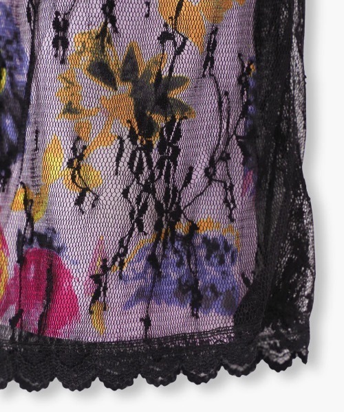 ANNA SUI(アナスイ)の「SKETCH FLOWER AND LACE SLIP SKIRT(スカート・レディース・ライラック・2)」の3枚目の写真