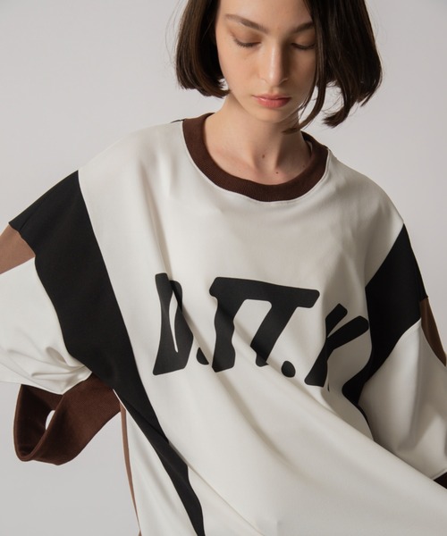 D.TT.K（ディティーティーケー）の「【ユニセックスアイテム】 RIB DETAIL GAME SHIRTS  オーバーサイズ アンフィニッシュド リブ ゲームシャツ（Tシャツ/カットソー・メンズ・ホワイト/ブラック・MEDIUM/LARGE）」の19枚目の写真
