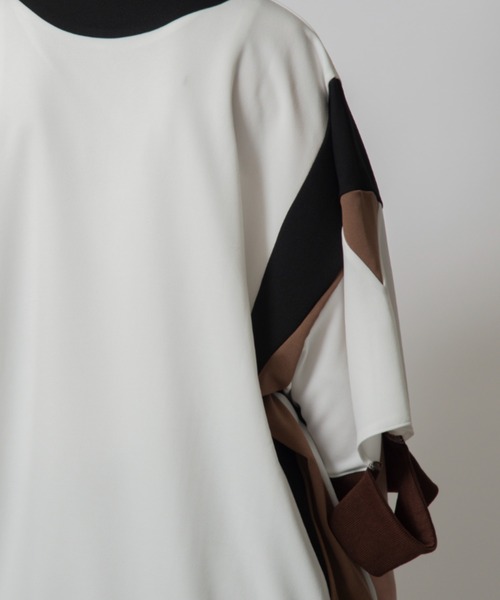 D.TT.K（ディティーティーケー）の「【ユニセックスアイテム】 RIB DETAIL GAME SHIRTS  オーバーサイズ アンフィニッシュド リブ ゲームシャツ（Tシャツ/カットソー・メンズ・ホワイト/ブラック・MEDIUM/LARGE）」の21枚目の写真