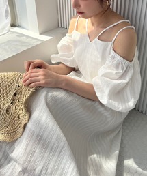 one after another NICE CLAUP | ネッククロス袖ボリュームワンピ(ワンピース)