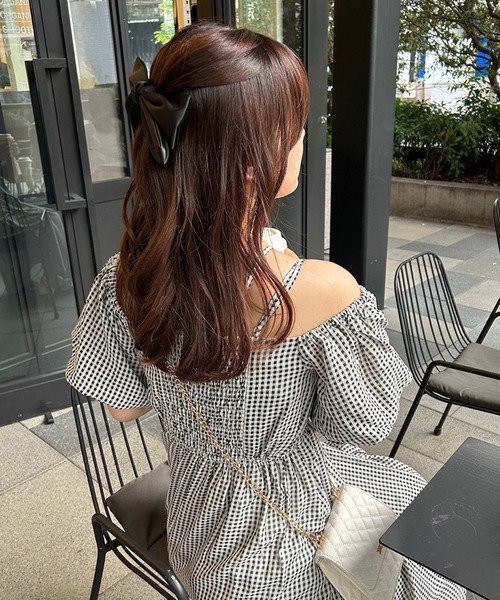 one after another NICE CLAUP（ワンアフターアナザーナイスクラップ）の「ネッククロス袖ボリュームワンピ（ワンピース・レディース・オフホワイト/ブラック/ブラック×ホワイト/イエロー・FREE）」の18枚目の写真