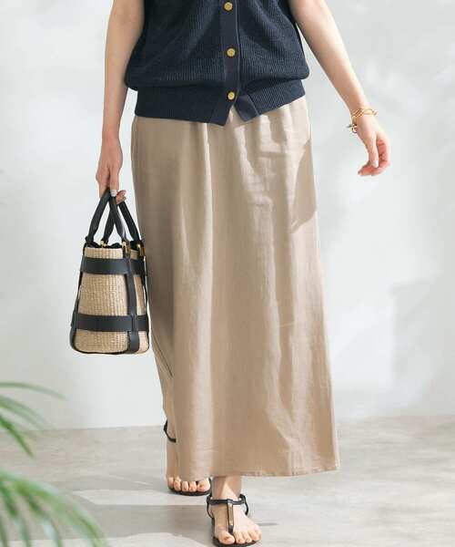 URBAN RESEARCH ROSSO WOMEN（アーバンリサーチ　ロッソ）の「デザインスリットイージータイトスカート（スカート・レディース・ベージュ/ブラック/レッド・FREE）」の4枚目の写真