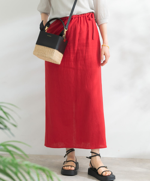 URBAN RESEARCH ROSSO WOMEN（アーバンリサーチ　ロッソ）の「デザインスリットイージータイトスカート（スカート・レディース・ベージュ/ブラック/レッド・FREE）」の17枚目の写真