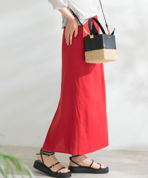 URBAN RESEARCH ROSSO WOMEN（アーバンリサーチ　ロッソ）の「デザインスリットイージータイトスカート（スカート・レディース・ベージュ/ブラック/レッド・FREE）」の18枚目の写真